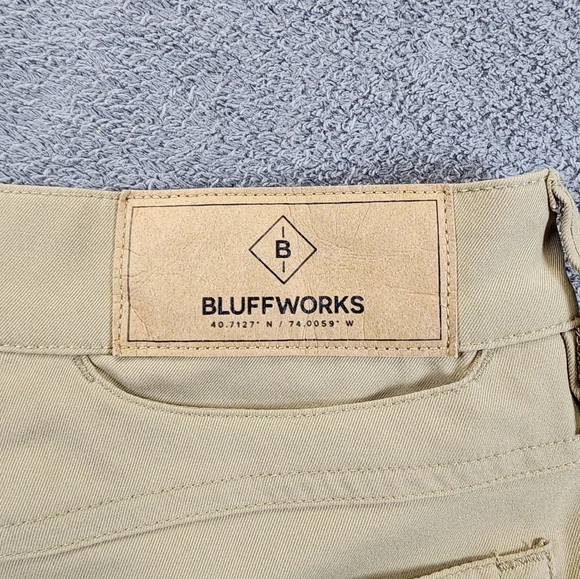 BLUFFWORKS Ascender Performance Chino Pants Khaki Tan 31 x 31 - Picture 7 of 9